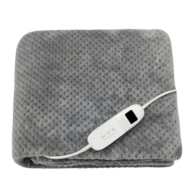 Botti Medic Series Hestio elektrische verwarmingsdeken – 160W – 9 standen – 180 × 130 cm – Grijs fleece – Veilig & energiezuinig
