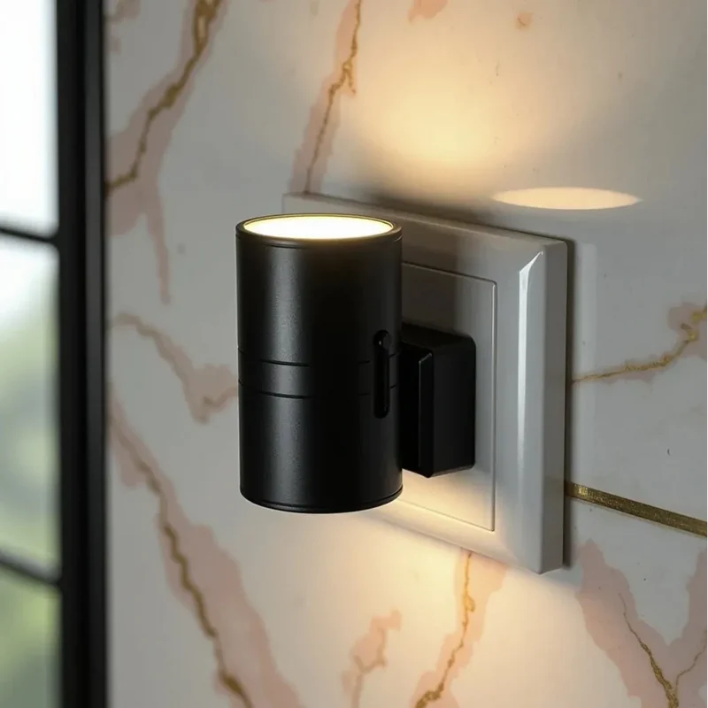 Bauhaus Nachtlampje Dimbaar met Dag-Nachtsensor Wandlamp Warm LED Licht Slaapkamer Hal Badkamer Energiezuinig | Sansoti