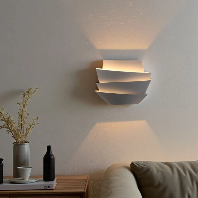 Wandlamp Dubbel Lichtpunt Mat Wit Scandinavisch Design Interieurverlichting Woonkamer Gepoedercoat IJzer E27 | Sansoti