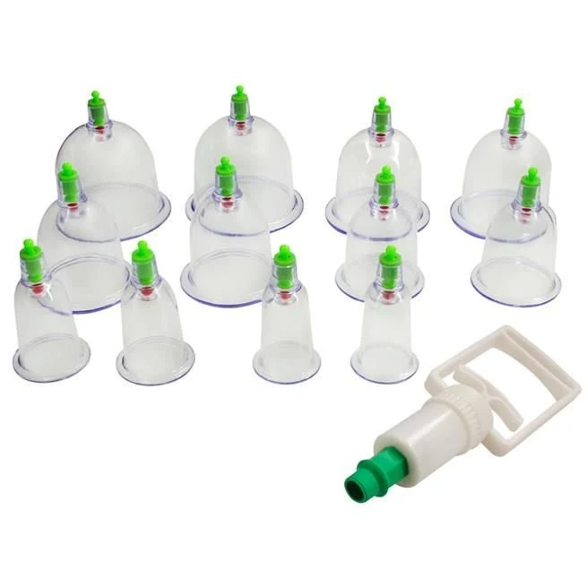 Soulima 20-delige Vacuum Cupping Set – 6 Formaten Vacuum Cups & Pull-Out Cupping Pomp - Anti-Cellulitis Therapie & Chinese Massage - Effectief Vacuüm Cupping Apparaat voor Thuis