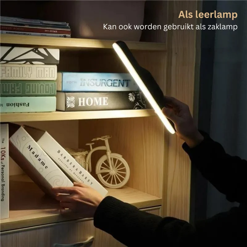 Magnetische LED-Lamp met Flexibele Bevestiging – Touch-Dimbaar Nachtlampje voor Bureau, Auto, Garage, Werkplaats, Leeshoek – Oplaadbaar via USB-C – Energiezuinig ABS Design | Sansoti