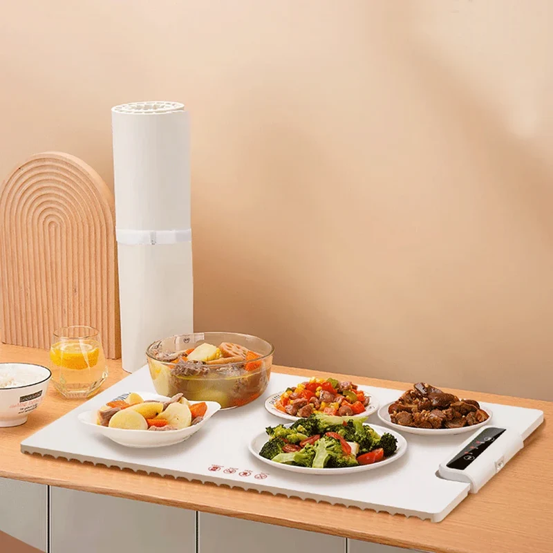 Opvouwbare Warmhouder Mat – Elektrisch Verwarmbaar Tafelblad voor Warme Maaltijden | Sansoti