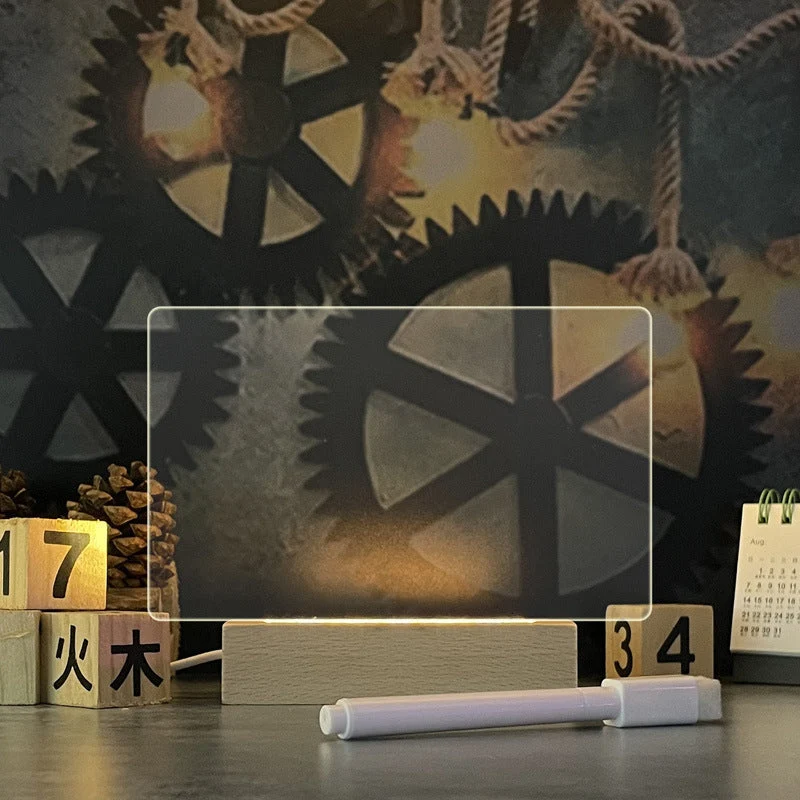 Schrijfbaar Nachtlampje met LED-Verlichting – Creatief Memobord voor Berichten en Notities | Sansoti