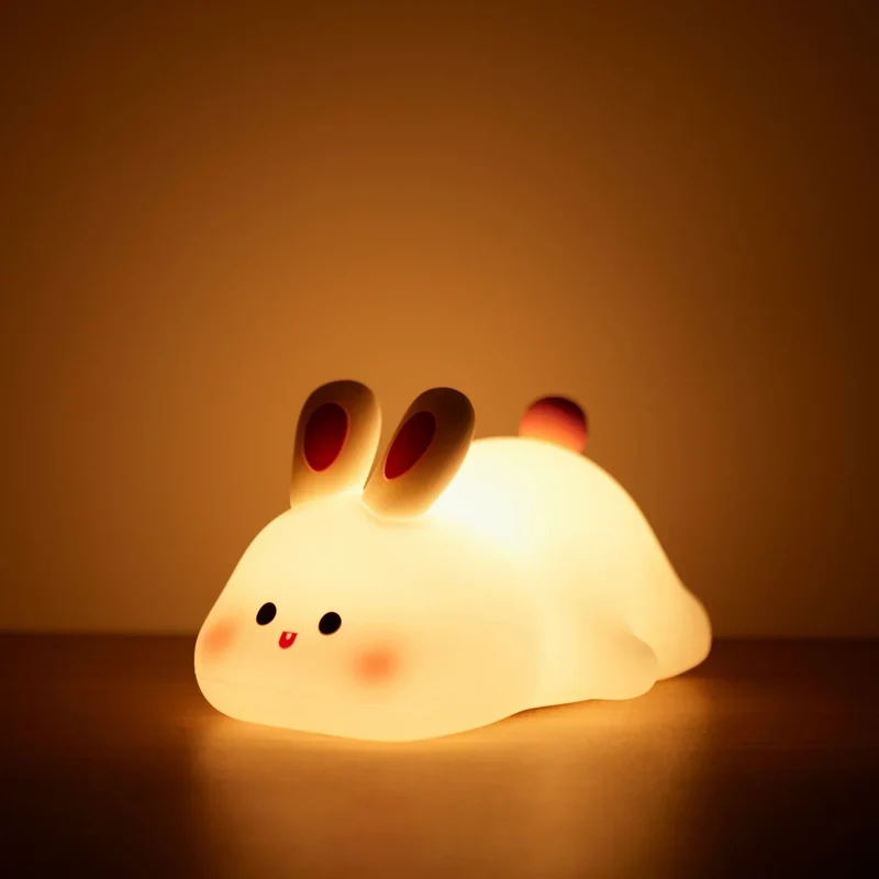 Nachtlampje Dieren LED Nachtverlichting Zacht Siliconen USB Oplaadbaar Timer Sfeerverlichting Kinderkamer | Sansoti
