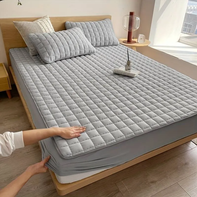 Premium Matrashoes met Ademende Stof – Beschermt Matras & Verbetert Slaapcomfort – Wasbaar & Hygiënisch – Grijs Beige Wit Blauw | Sansoti