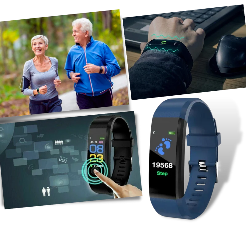 Activiteitstracker met Hartslagmeting & Bloeddrukmonitoring voor Senioren | Sansoti