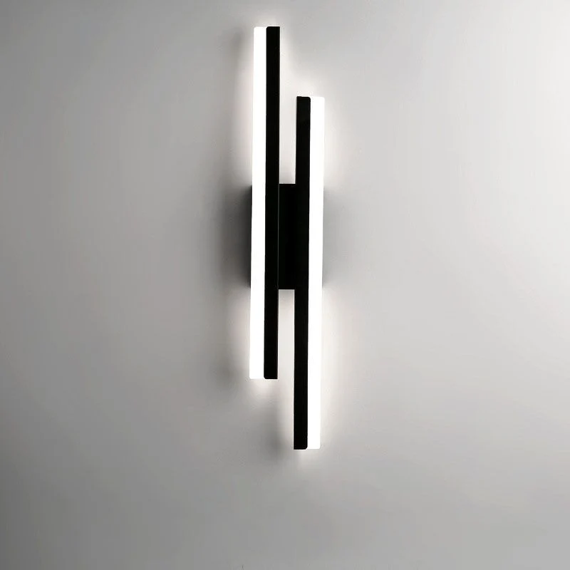 LED Wandlamp Metaal Acryl Zwart Goud 48cm Woonkamer Slaapkamer Wandverlichting Modern Design Interieur | Sansoti