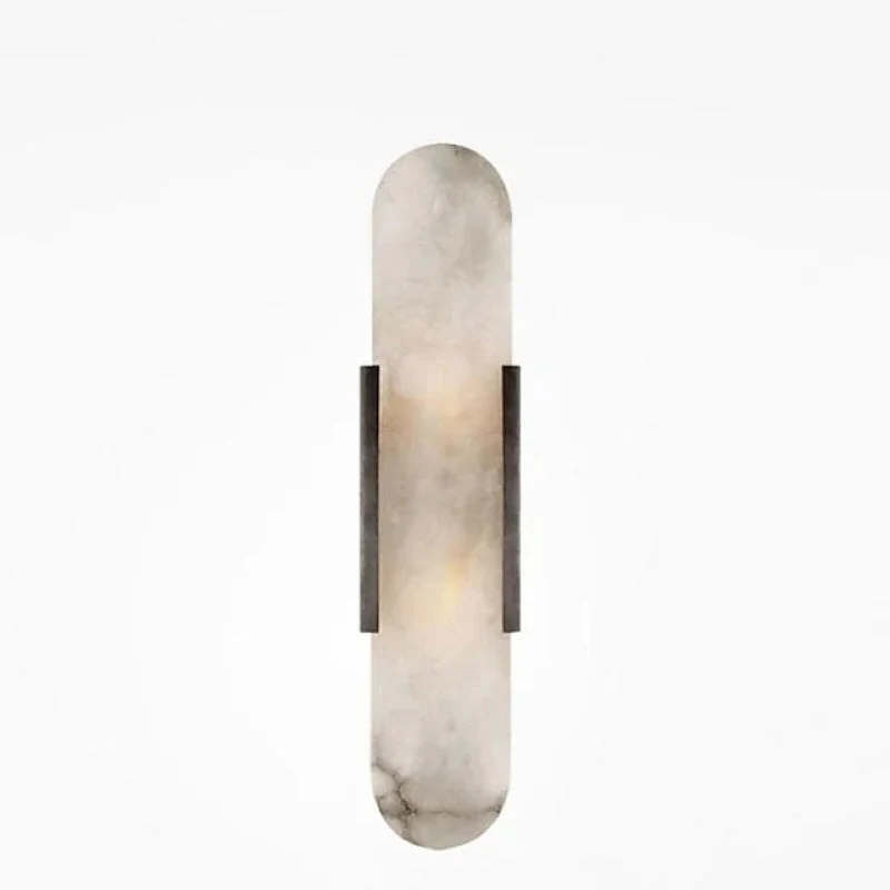 LED Wandlamp Metaal Dolomiet Kristal Slaapkamer Eetkamer Modern Leeslamp Zwart Goud Elegant Design Sfeerverlichting | Sansoti