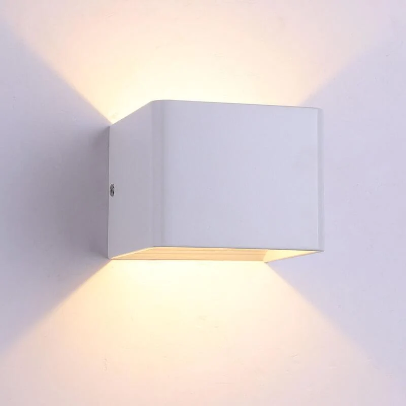 Vierkante LED Wandlamp Aluminium 5-15W Warm Koel Wit Minimalistisch Modern Design Woonkamer Slaapkamer | Sansoti