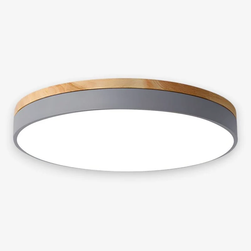 Ronde Houten Plafondlamp met LED Verlichting 30-50cm Dimbaar Warm Wit Licht voor Woonkamer Slaapkamer Eetkamer | Sansoti