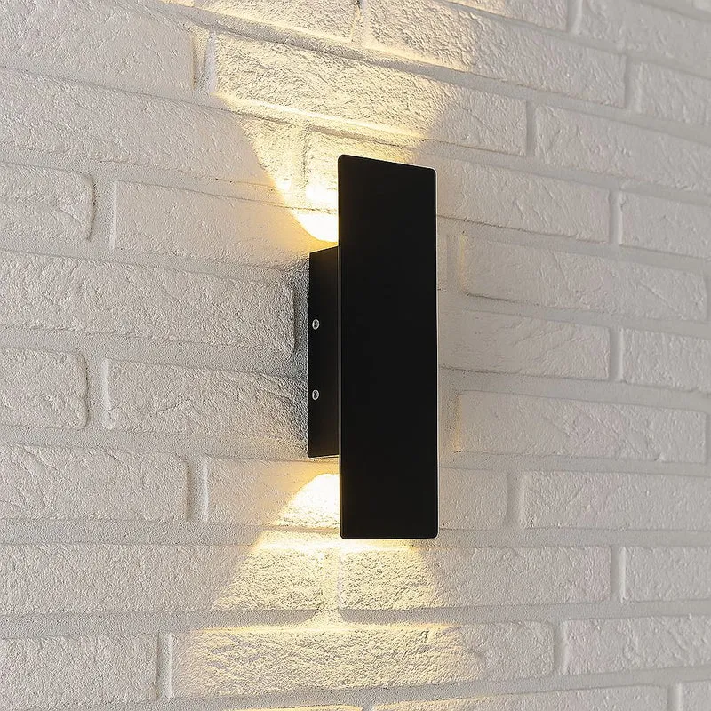 Zwarte Buitenlamp LED Wandverlichting Weerbestendig Aluminium 6W 18W 24W IP65 Tuin Terras Balkon Veranda | Sansoti