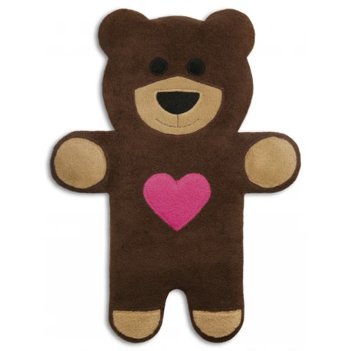 Leschi Warmtekussen Teddy hart- chocolate