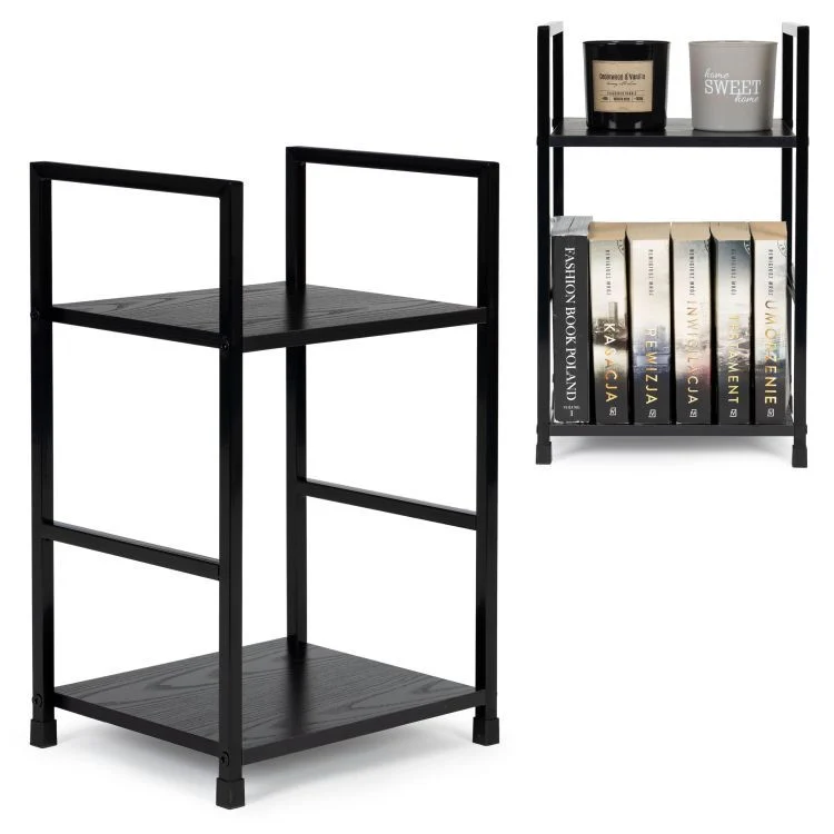 Modern Home industriële loft stijl boekenkast met 2 planken - 48,5 x 29 x 23,5 cm - Bruin
