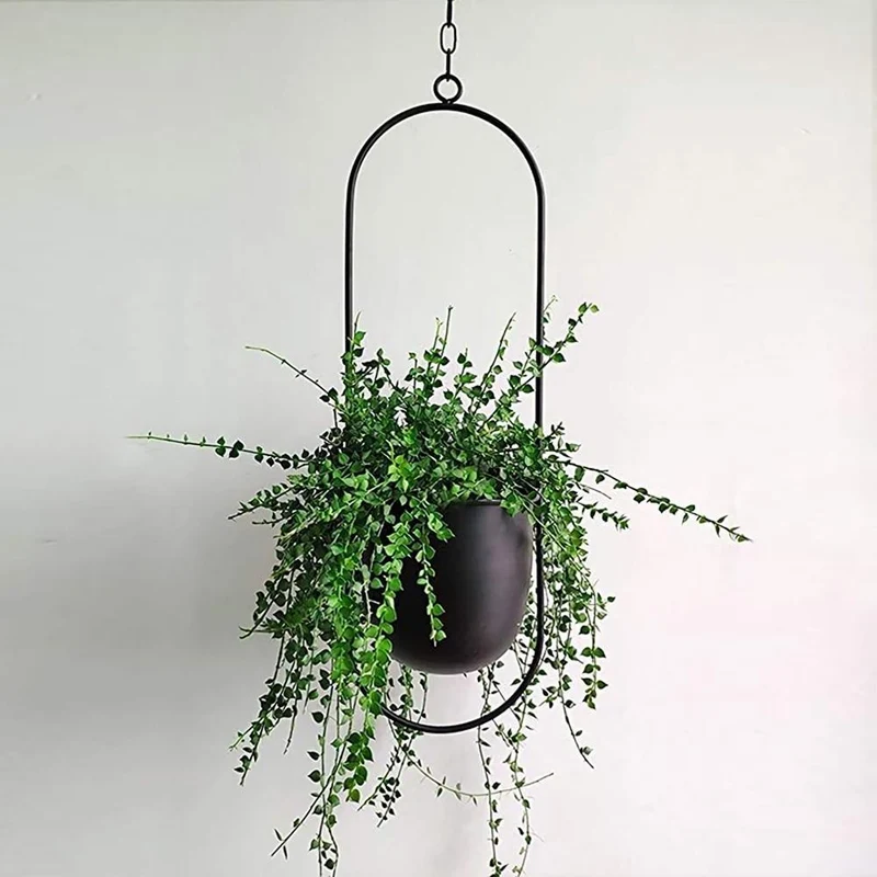 Wandplantenhouder met Minimalistisch IJzeren Frame voor Hangplanten | Sansoti