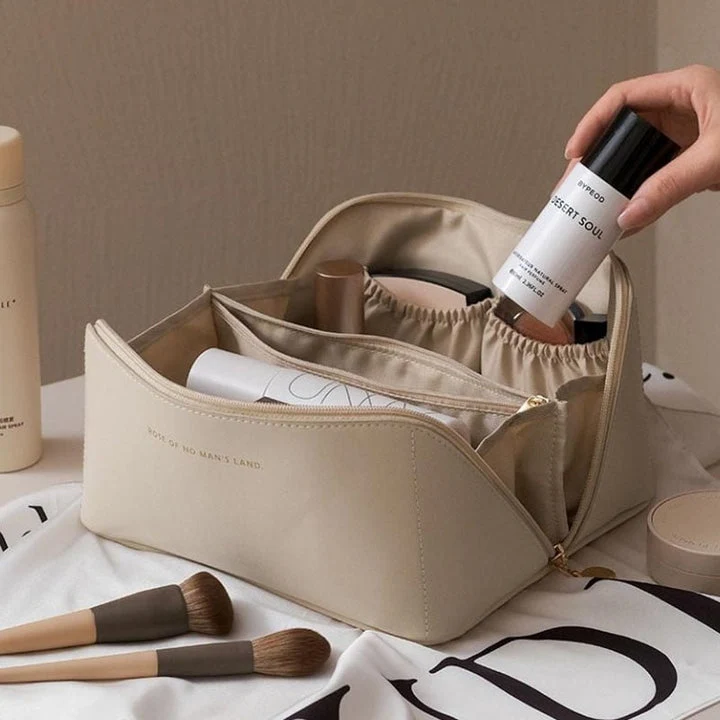 Cosmetica Organizer Tas met Vakken | Reis Make-up Toilettas voor Dagelijks Gebruik Onderweg en Thuis | Sansoti