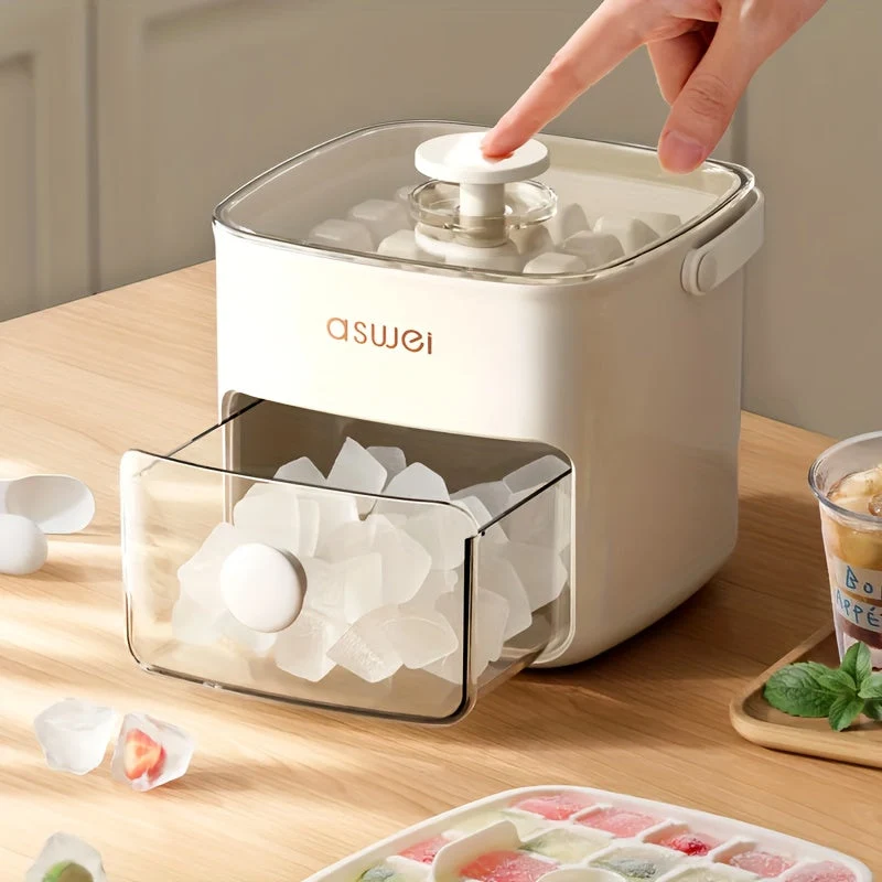 IJsblokjesmachine Met Grote Capaciteit Voor Snel IJsblokjes En IJsbollen In Keuken Of Thuisbar | Sansoti