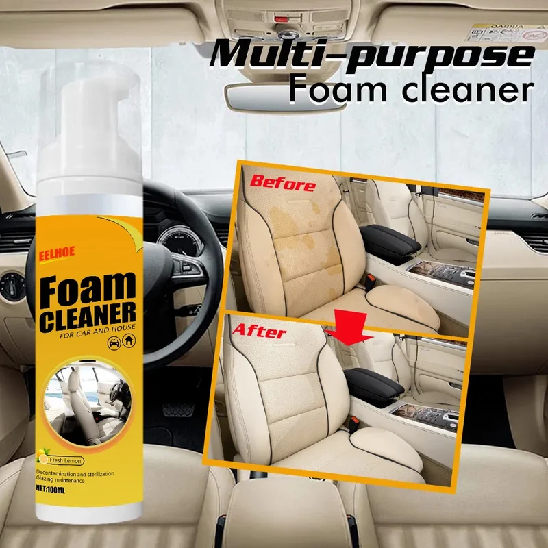 Multifunctionele Schuimreiniger Spray - Professionele Universele Vlekverwijderaar voor Auto, Keuken, Badkamer & Meubels | Sansoti