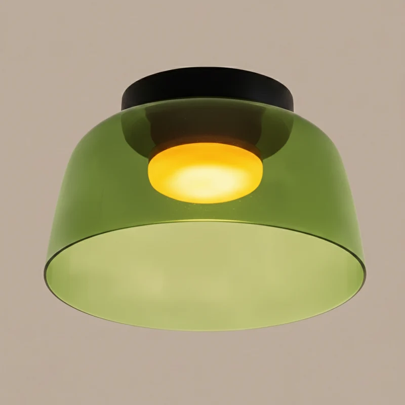 Design Glazen Plafondlamp met Gelaagde Structuur — Elegant Lichtspel voor Eetkamer, Woonkamer en Slaapkamer | Sansoti
