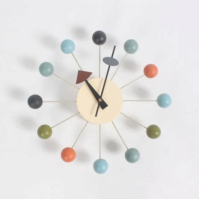 Minimalistische Abstracte Wandklok met 3D-Baldesign 32 cm – Stille Quartzuurwerk Modern Interieur | Sansoti