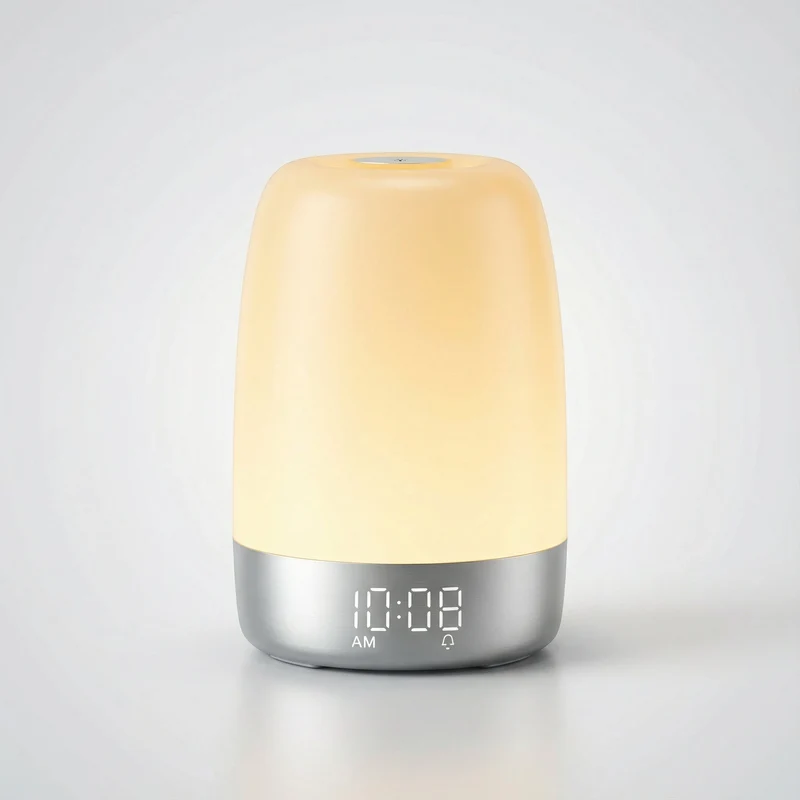 Wake-up Light met Natuurgeluiden en Zonsopgang-simulatie – Oplaadbaar USB-C Nachtlampje met Dimbaar Warm Licht | Sansoti