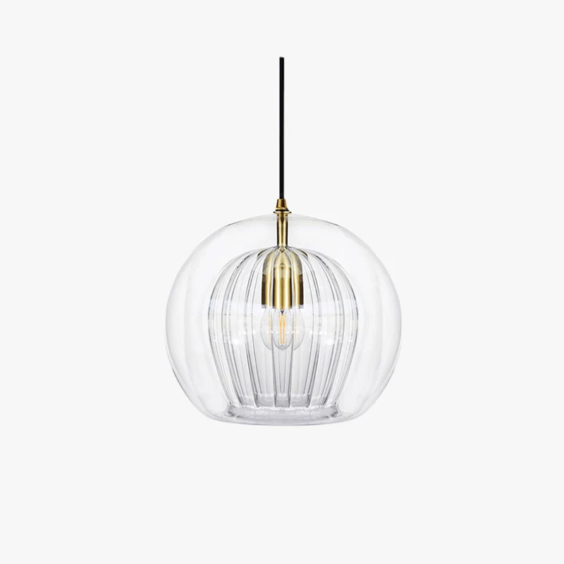 Hanglamp Glas Rond Transparant Amber G4 LED Modern 1-Lichts | Sansoti