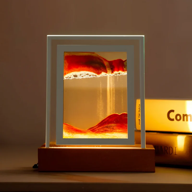 3D Zandsculptuur Nachtlamp | Veranderende Zandkunst Taferelen