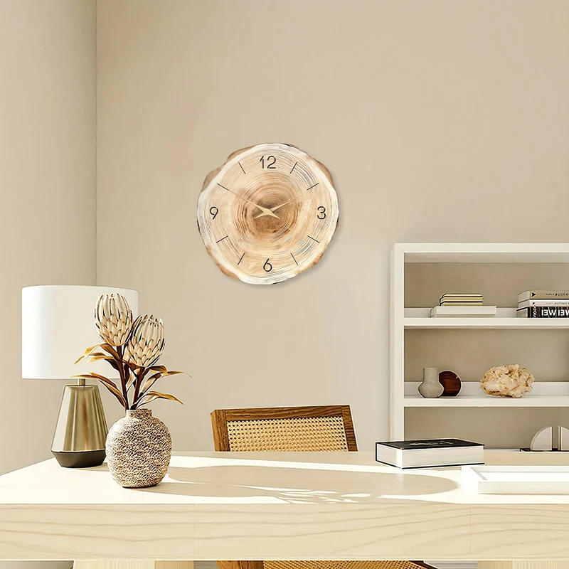 Stille Houten Wandklok Dandy - Realistische Textuur