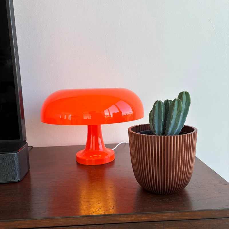 Retro Mushroom Tafellamp – Oranje | Stijlvolle Sfeerverlichting