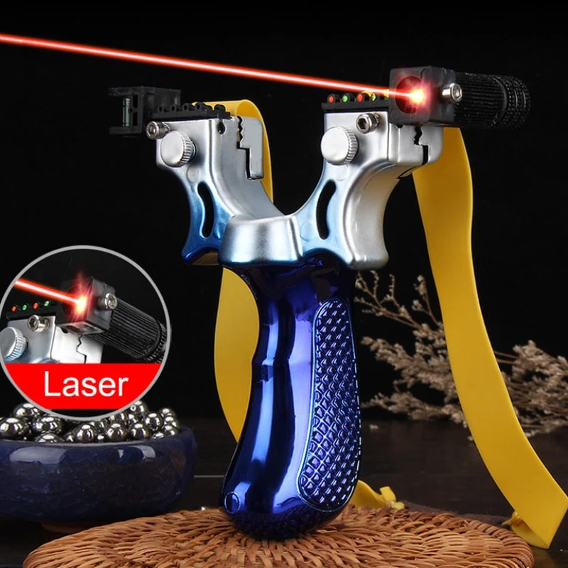 Precisie Katapult met Lasertechnologie Zwart Metaal Outdoor Sport | Sansoti