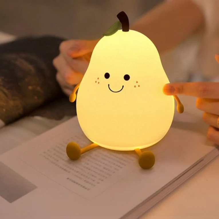 Pear Light - Veilig Siliconen Nachtlampje - Dimbaar Licht