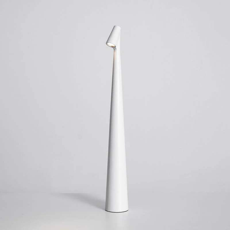 Oplaadbare Tafellamp Aluminium Dimbaar LED Touch Bedlamp Draadloos Design Kegelvormige Lampenkap Modern 45cm Acculamp | Sansoti