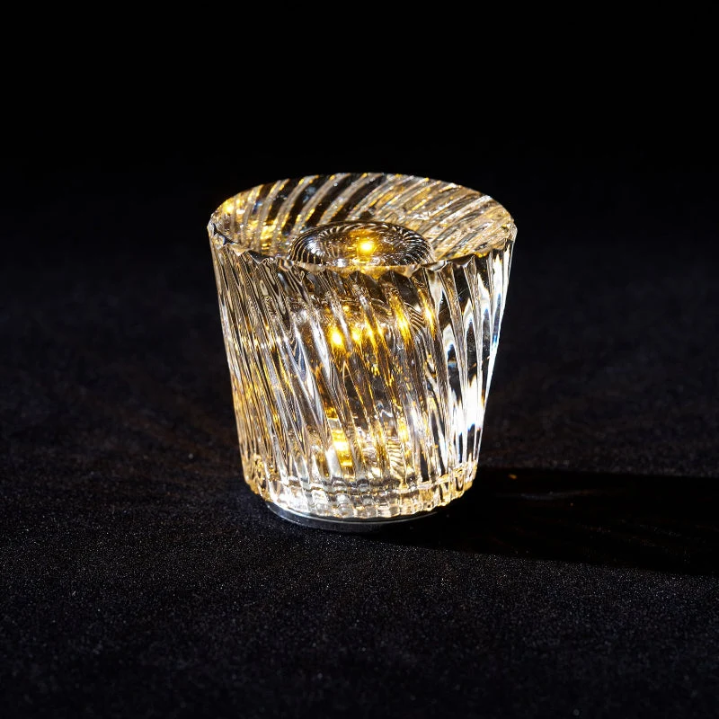 Diamant Kristal Tafellamp met Ingebouwde Accu – Draadloos & Dimbaar – Ø 8,2 cm × H 9 cm | Sansoti