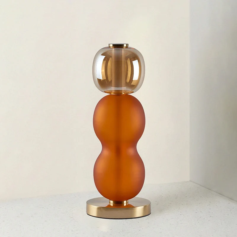 Glazen Tafellamp met Gouden Voet – Modern Design met Gekleurde Kappen – 15-53 cm | Sansoti