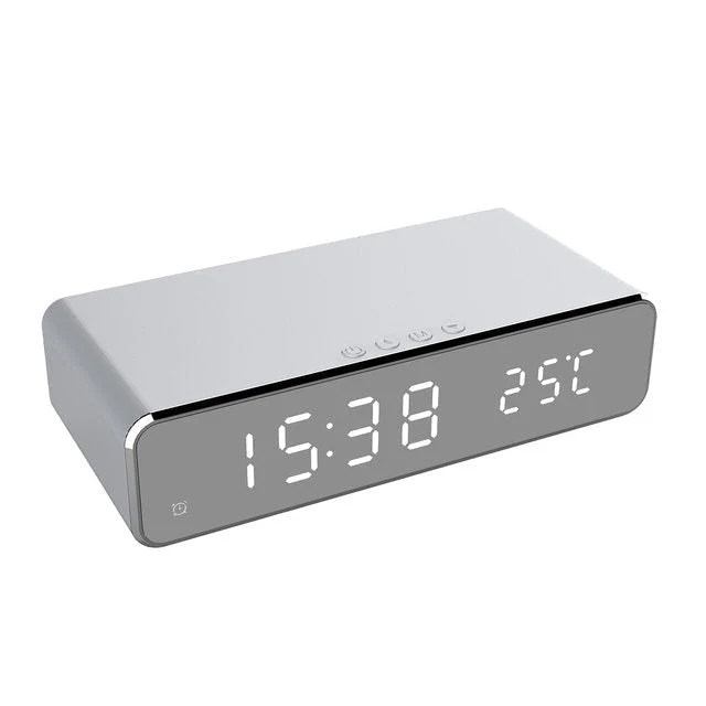 Draadloze Oplaadklok | LED-display & Temperatuurweergave