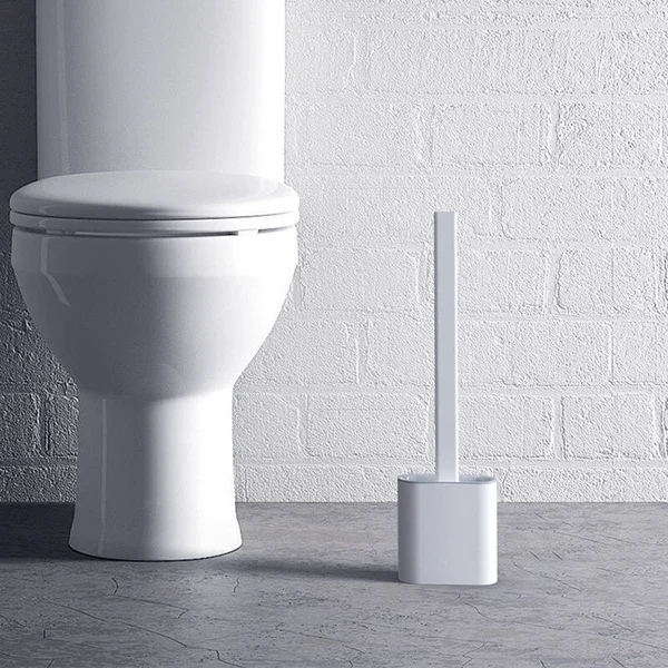 Toiletborstel met Flexibele Siliconen Kop – Hygiënisch en Modern Design voor Eenvoudige Reiniging | Sansoti