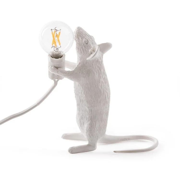 Decoratieve Muisvormige Tafellamp – Modern Design in Kunsthars – LED Verlichting voor Woonkamer, Slaapkamer & Kantoor | Sansoti