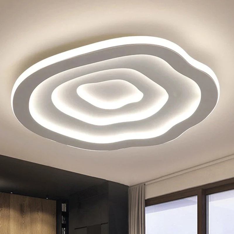 Moderne Ronde LED Plafondlamp met Golvend Reliëf – Scandinavische Sfeerverlichting voor Slaapkamer en Hal | Sansoti