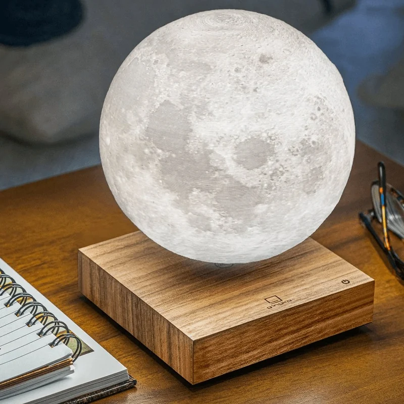 Zwevende Maanlamp met Magnetische Schwebetechnologie – Decoratieve LED Verlichting Warmwit Nachtlampje Aanraakbediening Woon- en Slaapkamer | Sansoti