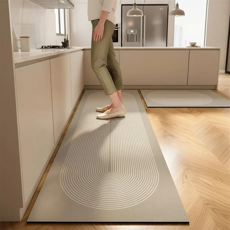 Antislip Keukenmat met Absorberend Oppervlak – Vermindert Vermoeidheid bij Koken – Rubberen Antislipbodem – Snel Drogend – Kortpolig Design – Geschikt voor Keuken Badkamer Wasruimte | Sansoti
