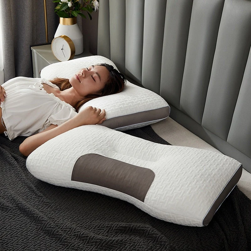 Ergonomisch Contour Nekkussen 74x45x15cm - Geheugenfoam voor Optimale Nekondersteuning - Perfect voor Zij- en Rugslaper | Sansoti
