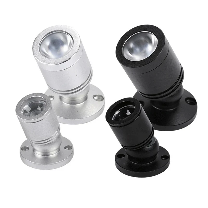 Mini LED Spotje 1W/3W USB Aluminium Warm & Koud Wit – Verstelbare Accentverlichting 30° Stralingshoek voor Kasten, Vitrines & Display | Sansoti