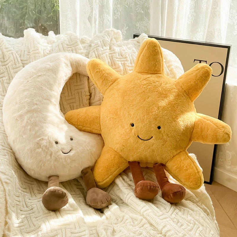 Zon en Maan Kussen Set — Hemelse Harmonie Decoratief Sierkussen Mystiek Design 28cm 48cm | Sansoti