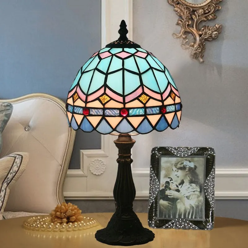 Tafellamp van Tiffany-Glas - Klassieke Loodlijnen
