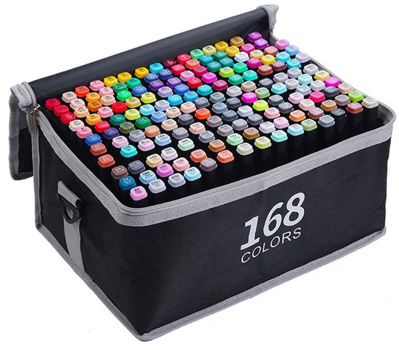Twinmarkers 168 stuks voor volwassenen - Alcohol markers - Stiften - Markeerstiften - Livista