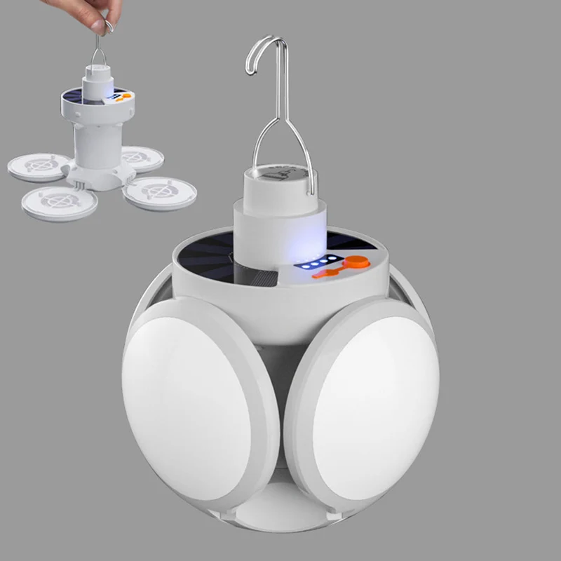 PolygonGlow - Opvouwbare LED-lamp met zonnepaneel