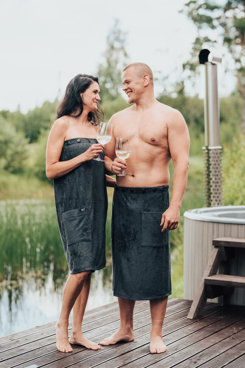RÄTT Saunakilt Heren — Bamboe-badstof, OEKO-TEX (Estland)