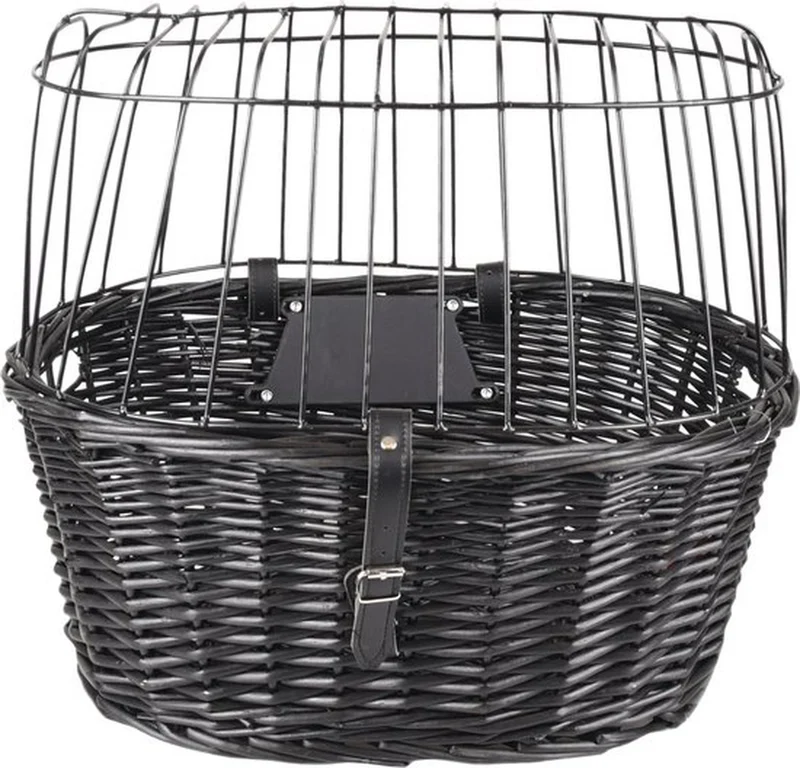 Livista Fietsmand hond - Hondenmand fiets - Vooraan fietsstuur - 46,5x37,5x40,5 cm - Zwart