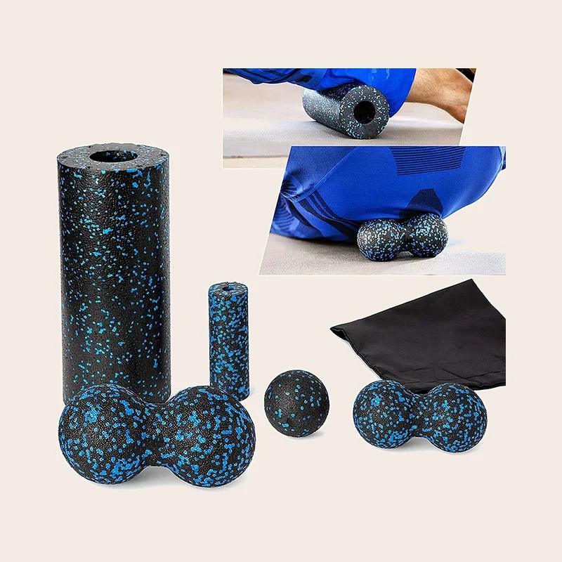 Fasciaroller Set — Foam Roller + Massagebal + Stick