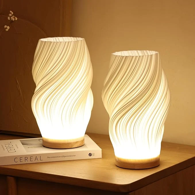 Tafellamp Golf Wolk Swirl Glas IJzer Dimbaar E14 LED Medium Groot Woonkamer Slaapkamer | Sansoti