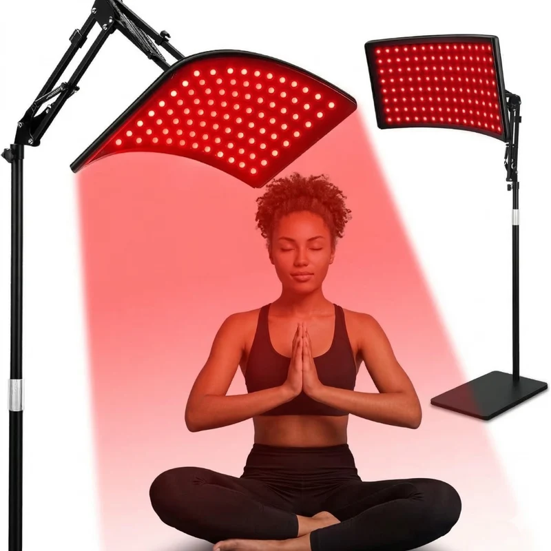 Livista Infraroodlamp - Rood Licht Therapie - Warmtelamp voor Spieren, Gewrichten, Pijnverlichting & Huidverbetering - Red Light Therapy met 360° Draaibare Kop & Timer - Verwarming - Verwarmingspaneel - Infrarood - Fibromyalgie